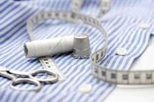 scissors thread measuring tape clothing repair